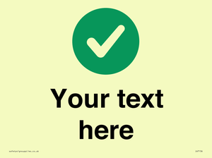 IV7136: Custom plain background, green circle with tick