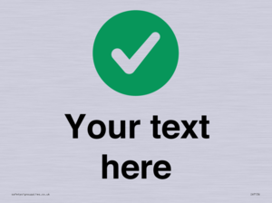 IV7136: Custom plain background, green circle with tick