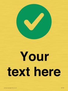 IV7136: Custom plain background, green circle with tick