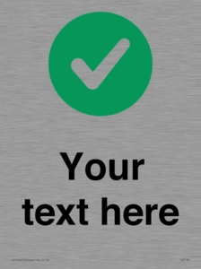 IV7136: Custom plain background, green circle with tick