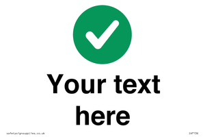 IV7136: Custom plain background, green circle with tick