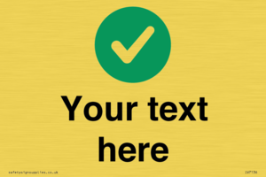 IV7136: Custom plain background, green circle with tick