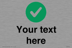 IV7136: Custom plain background, green circle with tick