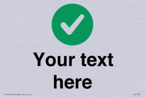 IV7136: Custom plain background, green circle with tick