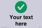 IV7136: Custom plain background, green circle with tick
