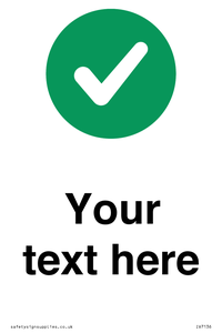 IV7136: Custom plain background, green circle with tick