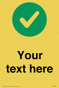 IV7136: Custom plain background, green circle with tick