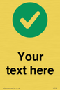 IV7136: Custom plain background, green circle with tick