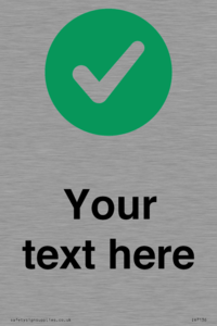 IV7136: Custom plain background, green circle with tick