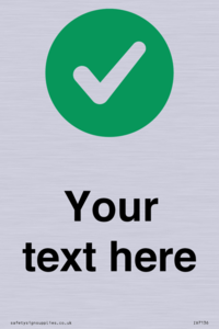 IV7136: Custom plain background, green circle with tick