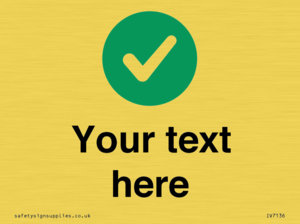 IV7136: Custom plain background, green circle with tick