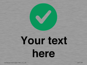 IV7136: Custom plain background, green circle with tick