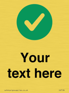 IV7136: Custom plain background, green circle with tick