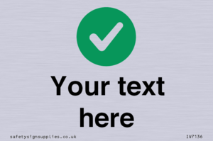 IV7136: Custom plain background, green circle with tick