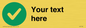 IV7136: Custom plain background, green circle with tick