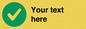 IV7136: Custom plain background, green circle with tick