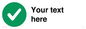 IV7136: Custom plain background, green circle with tick
