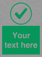 IV7137: Custom green background, green tick in circle sign