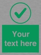IV7137: Custom green background, green tick in circle sign