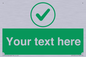 IV7137: Custom green background, green tick in circle sign