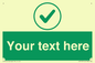 IV7137: Custom green background, green tick in circle sign