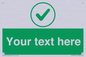 IV7137: Custom green background, green tick in circle sign