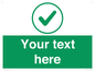 IV7137: Custom green background, green tick in circle sign