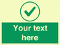 IV7137: Custom green background, green tick in circle sign