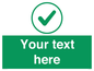 IV7137: Custom green background, green tick in circle sign