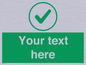IV7137: Custom green background, green tick in circle sign