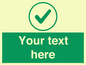 IV7137: Custom green background, green tick in circle sign