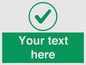 IV7137: Custom green background, green tick in circle sign