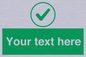 IV7137: Custom green background, green tick in circle sign