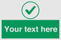 IV7137: Custom green background, green tick in circle sign