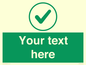 IV7137: Custom green background, green tick in circle sign