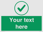 IV7137: Custom green background, green tick in circle sign