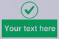 IV7137: Custom green background, green tick in circle sign