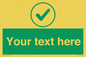 IV7137: Custom green background, green tick in circle sign