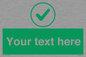 IV7137: Custom green background, green tick in circle sign