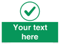 IV7137: Custom green background, green tick in circle sign