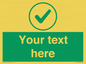 IV7137: Custom green background, green tick in circle sign