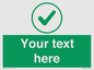 IV7137: Custom green background, green tick in circle sign
