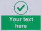 IV7137: Custom green background, green tick in circle sign
