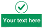 IV7137: Custom green background, green tick in circle sign