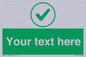 IV7137: Custom green background, green tick in circle sign
