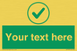 IV7137: Custom green background, green tick in circle sign