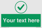 IV7137: Custom green background, green tick in circle sign