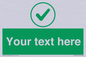 IV7137: Custom green background, green tick in circle sign