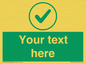 IV7137: Custom green background, green tick in circle sign
