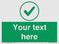 IV7137: Custom green background, green tick in circle sign